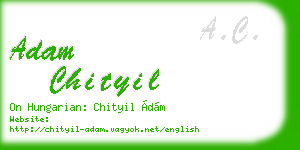 adam chityil business card